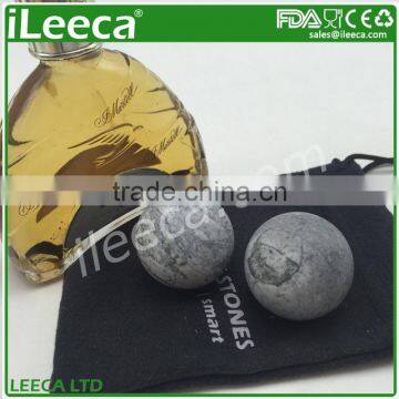 Natural Soapstone Whiskey Sipping Stones Ball Best Wine Gift Set for Christmas photo-5
