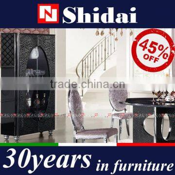 High White Gloss With Glass Wine Cabinet LV-W801 photo-2