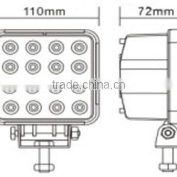 151534 CE RoHS 48W 16 Led Waterproof PMMA Stainless Steel Working Lamp photo-2
