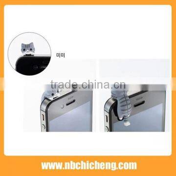 Hot Selling PVC Anti Dust Plug, Mobile Phone Cat Dust Plug, Cute Phone Dust Plug