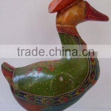 Unique hand painted Resin Duck