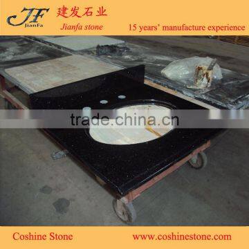 Idian Black Galaxy Granite Gangsaw Big Slabs for Lowes Bathroom Countertops photo-5