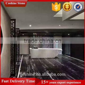Popular China Black Portoro Marble Floor Tiles photo-2