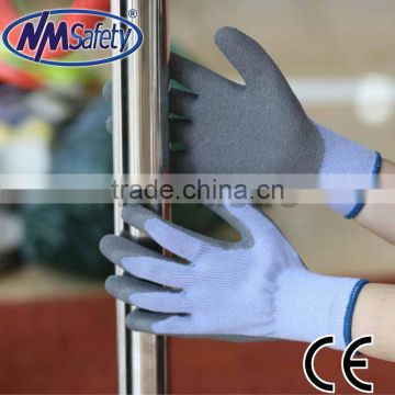 NMSAFETY latex construction glove crinkle latex gloves rubber glove