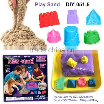 2015 play sand with The 6 pcs castle sand Molds !