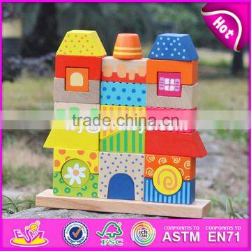 2017 New Products Educational Toys Children Wooden Stacking Blocks W13D140 photo-3