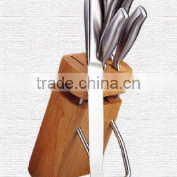 5pcs wooden kitchen knife block