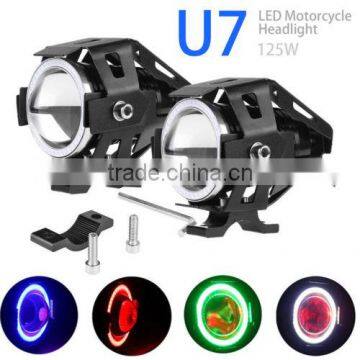 125W U5 U7 LED Motorcycle ATV Bike Spot Fog Light Driving Headlight PC