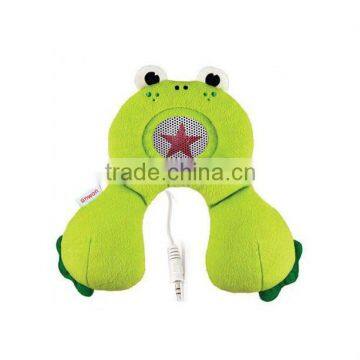 frog shape music plush speaker pillow
