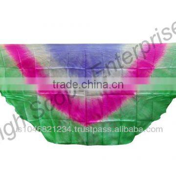 Belly Dance Pure Silk Veils Half Circle Gradient Four Colors Size 42x87 Inches