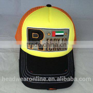 High Quanlity 5 Panel Trucker Caps and Hats With Flocking Embroidery photo-6