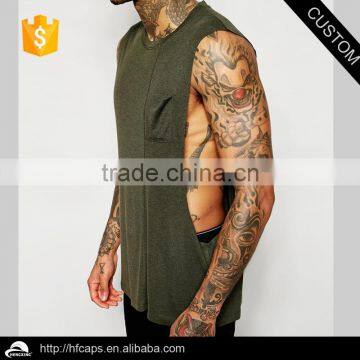 OEM loose Green deep cut gym tank top