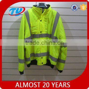 high vis security yellow black jacket