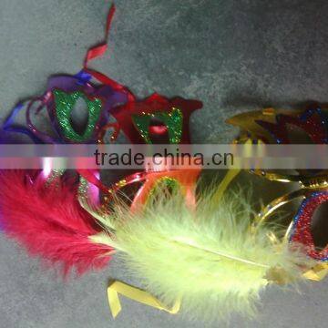 feathered venetian party mask for sale