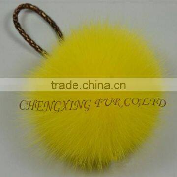 CX-P-23A Genuine Fox Fur Pendant Fur Ball Key Chain Key Ring~ MIXED COLOUR photo-6