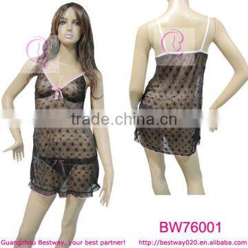 Lingerie manufacturer produce transparent materials lingerie in guangzhou