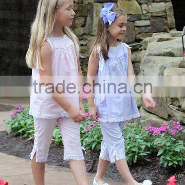 Whoesale Pink and Light Blue Boutique Baby Girl Clothes Sets photo-4