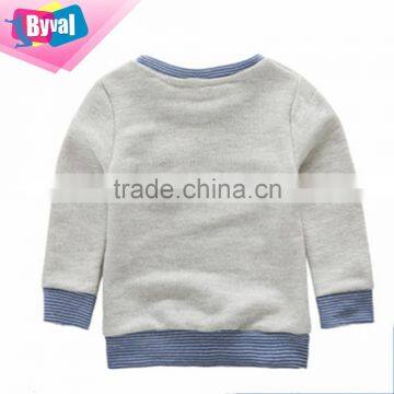 Kids Hoodies 100% Cotton Children Autumn Wear Coat Striped Collar Pullover Sweatshirt Jumpers Wholesale photo-5
