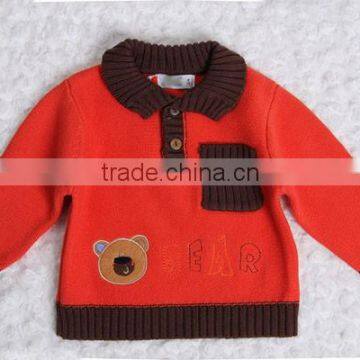 Trim Contrast Color Knitwear Modern Poloshirt Collar Sweater Pullover photo-2