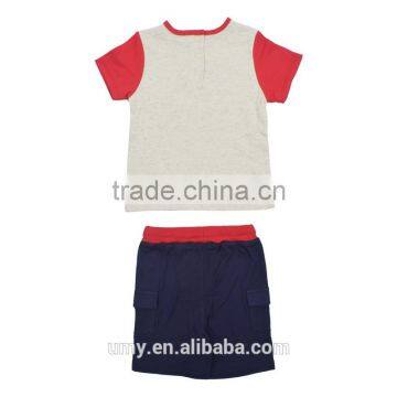 Summer Kid Boy Fashion Clothes Sets Applique T-shirt And Pant Outfit photo-5