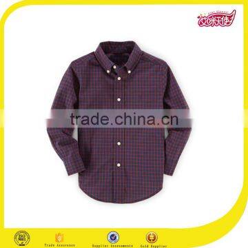 2016 Hot-selling School Uniform Wholesale Long Sleeve Mens Plaid Polo Shirt photo-2