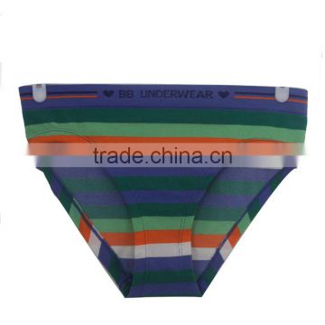 Zhejiang Wanyu underwear factory cottone strip print girls underwear photo