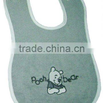 100% Cotton Towel Baby Chin Bibs (White & Embroidery Designs) photo-2