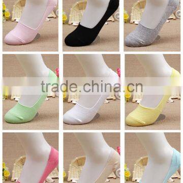 Fashion Women Summer Candy Color Thin Cotton Ankle Silicone Non-slip Sock photo-3