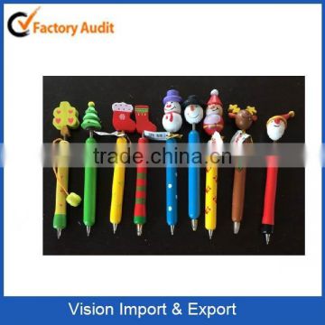 Chirstmas items wooden pen santa ball pen