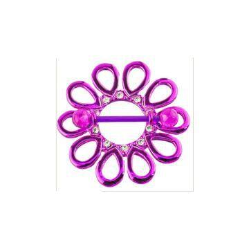 Bioplast Purple Jeweled Flower Nipple Shield