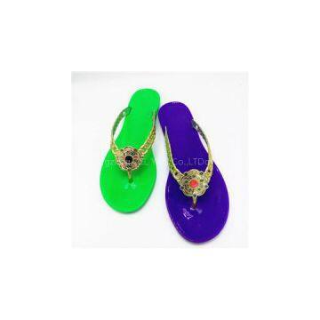 Pvc Sole Lady Fashion Design Slipper Beautiful High Quality Lady Flip Flops