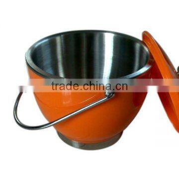 big volume stainless steel ice bucket with lid 2013