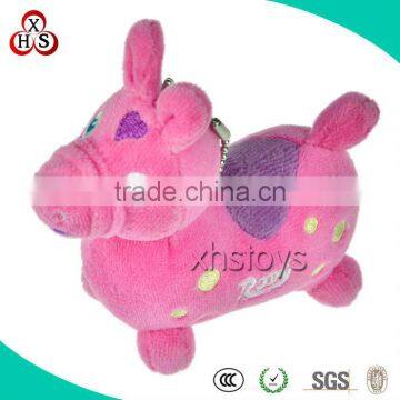 Customed Oem Soft Stuffed High Quality Mini Plush Horse Keychain photo-3