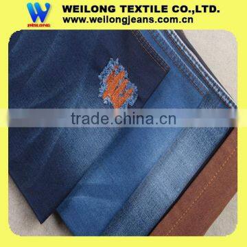 B3326D dark blue (orange blackside) stretch denim jeans fabric made in foshan