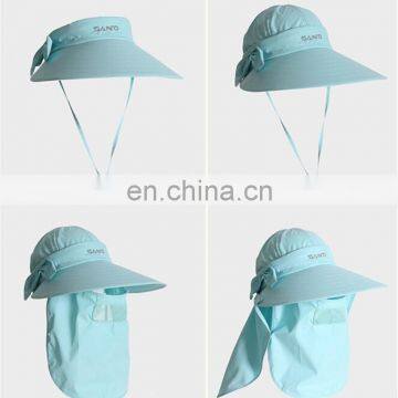 Fashion Green Four Wear Way Womens Outdoor Quick Drying Sun Hats Caps Sports Hiking Hat UV protection Waterproof Cap