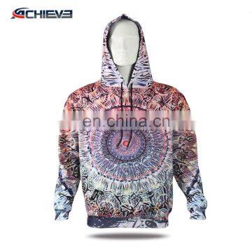 Custom sublimation printed hoodies cool sublimation polyester man sweatshirt windproof sweatshirt