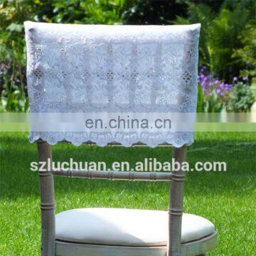 Wholesale White Lace Outdoor Wedding Chair Head Covers
