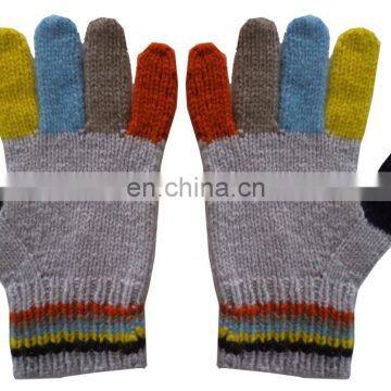 Gloves Hand Knit Multicolor