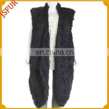 2016 newest fashion women vest long style real rabbit fur vest