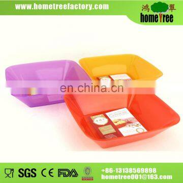 2015 new colorful printing plastic snack plate