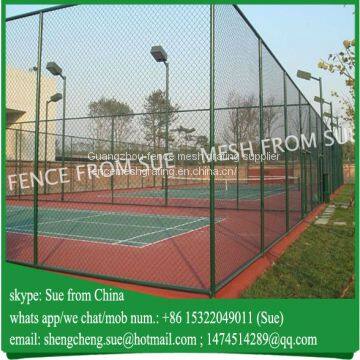 3m high PVC coated chain link fence for basket court fencing