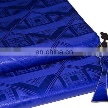 African Jacquard Fabric Material Austria Quality Royal Blue Bazin