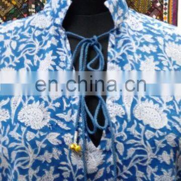 Indian Handmade Cotton Block Printed Designer Dress Long Vintage Dress Hippie Sexy Dress photo-2