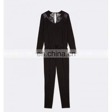 Ladies Office Wear Clothing Long Sleeve Black Jumpsuit For Women photo-5