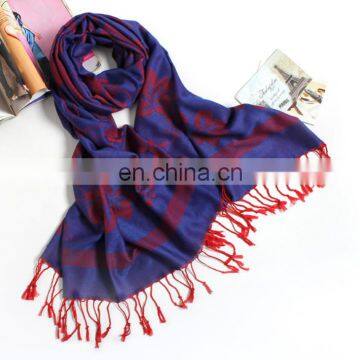 Wholesale Cotton&Acrylic Blending Wizard Flowers Pattern Fanon Cape Cheap Pashmina Shawls photo-3