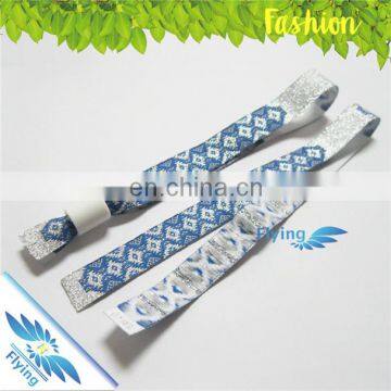 Beautiful Woven Thin Custom Fabric Wristbands, Cheap Weaving Cloth Bracelets