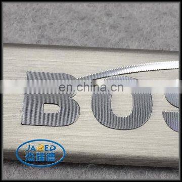 Chinese Suppliers Self Adhesive Custom Name Design Car Metal Brushed and Embossed Aluminum Label photo-2