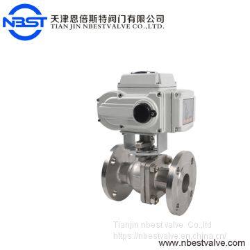 Flange Type Motorized Electric Actuator Water Gas Oil Ball Valve