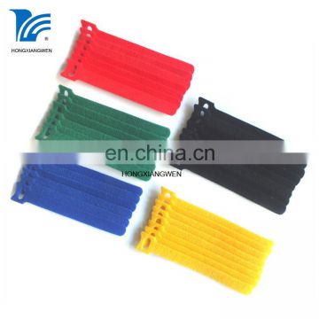 Flexible garment industry hook and loop cable ties