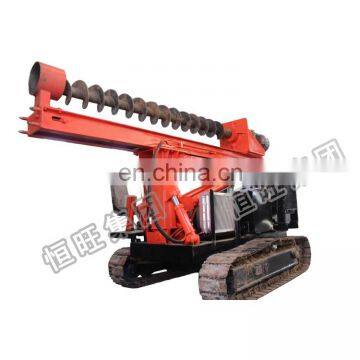 Hydraulic hammer solar screw pile driver on Ali